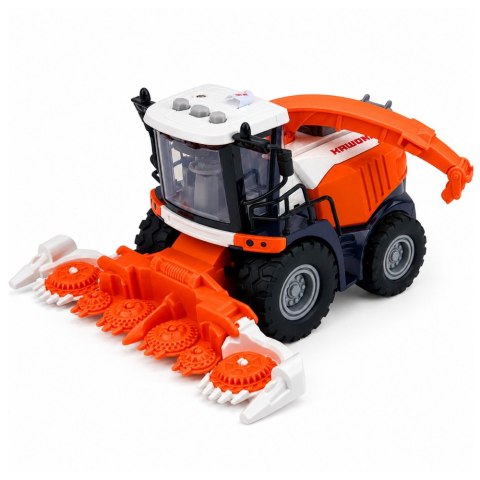 LEAN Toys Kombajn z Cysterną Na Mleko Figurki Krowa Rolnik Światła Dźwięki 4 el.