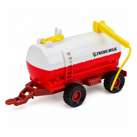 LEAN Toys Kombajn z Cysterną Na Mleko Figurki Krowa Rolnik Światła Dźwięki 4 el.