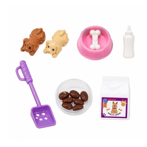 LEAN Toys Lalka Anlily z Dużymi Psami Akcesoria Do Pielęgnacji Zwierząt Zestaw