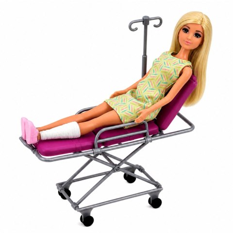 LEAN Toys Lalki Anlily Lekarka z Pacjentką Łóżko Szpitalne Kroplówka Akcesoria