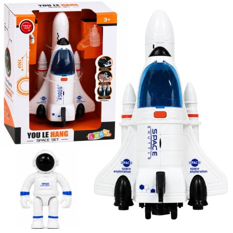 LEAN Toys Prom Kosmiczny Wahadłowiec Figurka Kosmonauty Światła Dźwięki Efekt Dymny