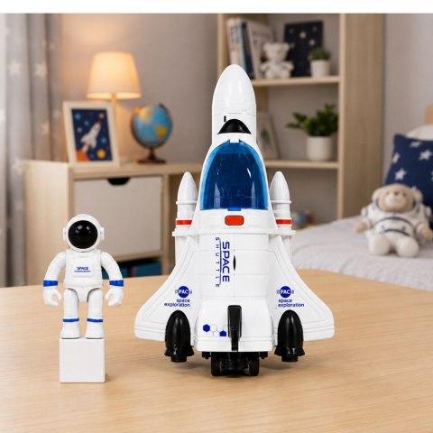 LEAN Toys Prom Kosmiczny Wahadłowiec Figurka Kosmonauty Światła Dźwięki Efekt Dymny