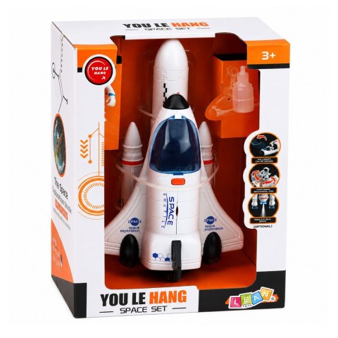 LEAN Toys Prom Kosmiczny Wahadłowiec Figurka Kosmonauty Światła Dźwięki Efekt Dymny