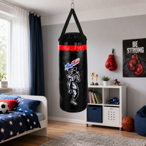 LEAN Toys Worek Bokserski Dla Dzieci Zestaw Do Ćwiczeń Rękawice MUAY THAI 65x22cm L