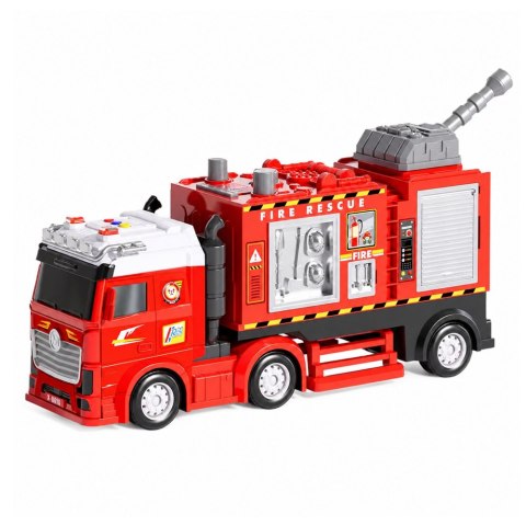 LEAN Toys Wóz Strażacki Straż Pożarna Z Armatką Wodną Napęd Światła Dźwięki