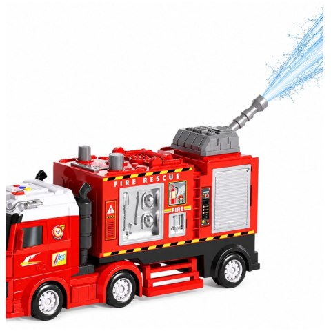 LEAN Toys Wóz Strażacki Straż Pożarna Z Armatką Wodną Napęd Światła Dźwięki