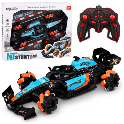 LEAN Toys Wyścigówka Zdalnie Sterowana Samochód RC Obrót 360° 4WD Światła Dym 1:10