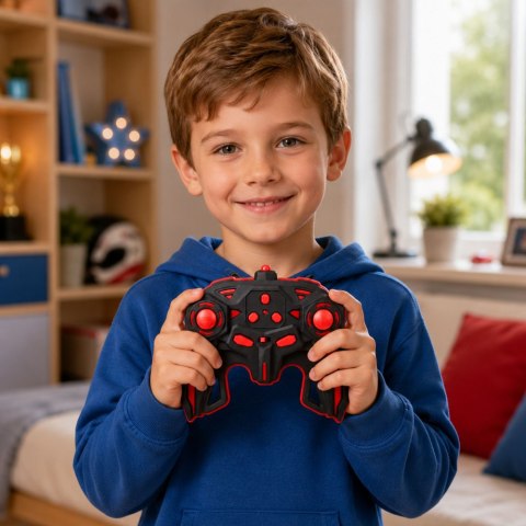LEAN Toys Wyścigówka Zdalnie Sterowana Samochód RC Obrót 360° 4WD Światła Dym 1:10