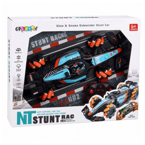 LEAN Toys Wyścigówka Zdalnie Sterowana Samochód RC Obrót 360° 4WD Światła Dym 1:10