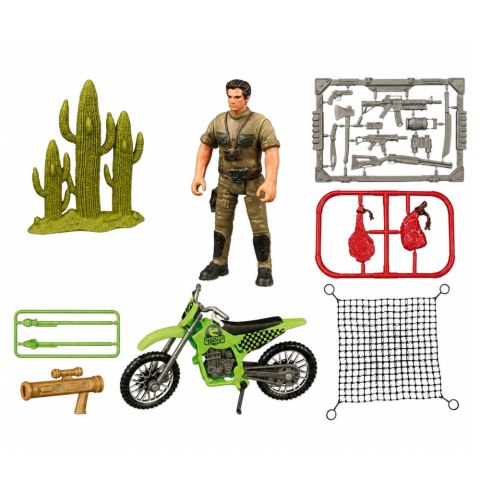 LEAN Toys Zestaw Dinozaur T-Rex Ruchomy Myśliwy Motor Figurki Akcesoria Dźwięki