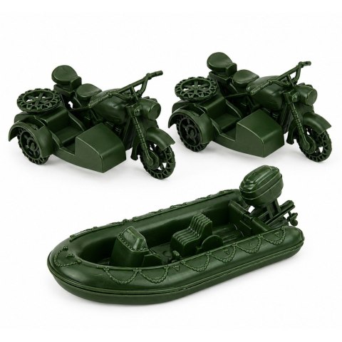 LEAN Toys Zestaw Militarny Żołnierzyki Pojazdy Baza Wojskowa Wieża Figurki 46 el.