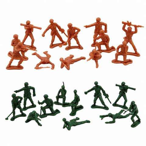 LEAN Toys Zestaw Wojskowy Militarny Żołnierzyki Pojazdy Statki Myśliwce Baza 54 el.