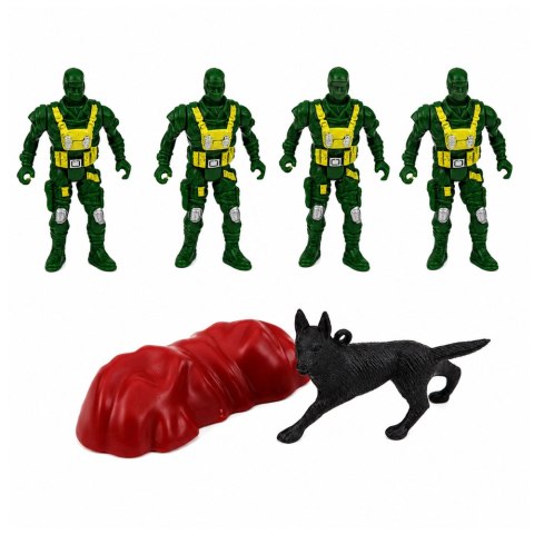 LEAN Toys Zestaw Wojskowy Militarny Żołnierzyki Transporter Opancerzony 14 el.