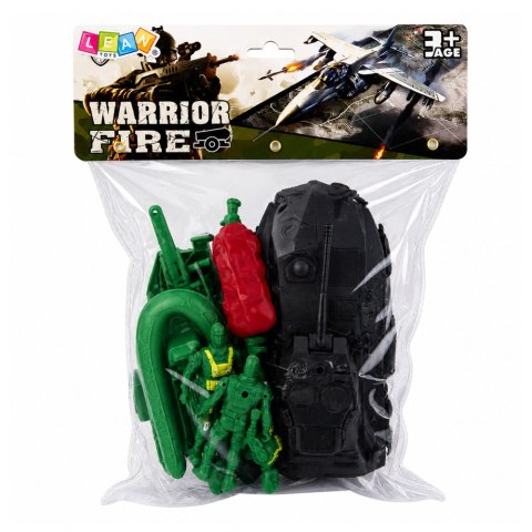 LEAN Toys Zestaw Wojskowy Militarny Żołnierzyki Transporter Opancerzony 14 el.