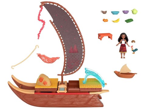 Mattel Mattel Disney Lalka Vaiana z "Moana 2" Zestaw łódka + akcesoria ZA6702