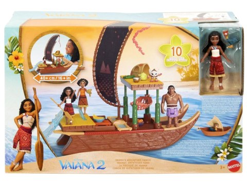 Mattel Mattel Disney Lalka Vaiana z "Moana 2" Zestaw łódka + akcesoria ZA6702