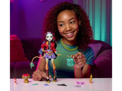 Mattel Mattel Lalka Monster High Jinafire Long + figurka zwierzak Cloudy ZA6707
