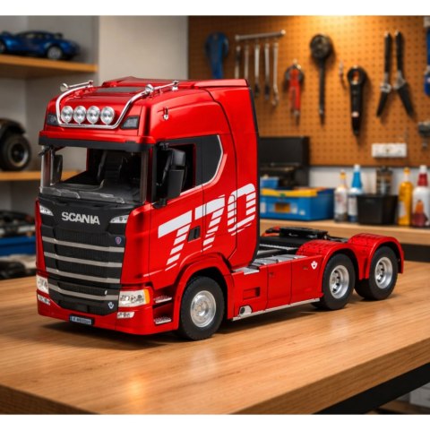 HUINA Ciężarówka Scania 770S Z Naczepą Zdalnie Sterowana RC Huina Czerwona 1:18
