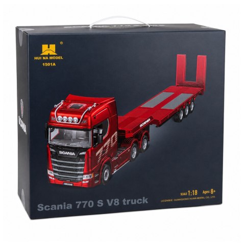 HUINA Ciężarówka Scania 770S Z Naczepą Zdalnie Sterowana RC Huina Czerwona 1:18