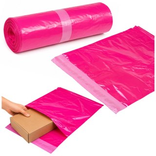 LEAN Folia Kurierska Koperta Foliopak Do Pakowania Różowa 310x420mm 50 szt.