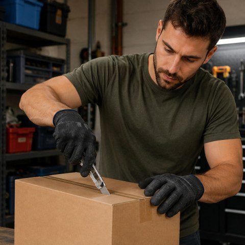 LEAN Nóż Segmentowy Aluminiowy Wysuwany Z Blokadą Łamane Ostrze 18 mm