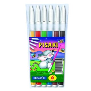 LEAN School Flamastry pisaki 6 kolorów KAMET 