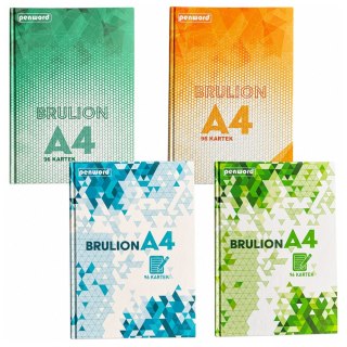 LEAN School Zeszyt A4 brulion kratka z marginesem 96 kartek PENWORD