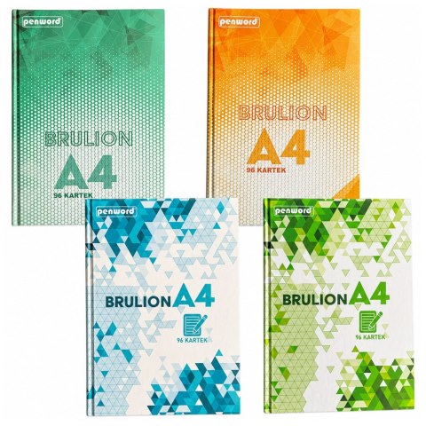 LEAN School Zeszyt A4 brulion kratka z marginesem 96 kartek PENWORD