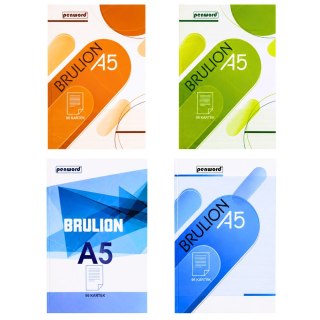 LEAN School Zeszyt A5 brulion w kratkę z marginesem 96 kartek PENWORD