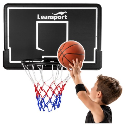 LEAN Sport Kosz Do Koszykówki Do Powieszenia Tablica Kosz Ogród Czarny 90 cm