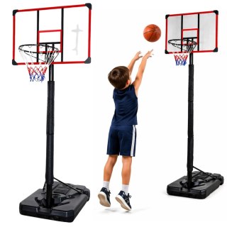 LEAN Sport Kosz do Koszykówki Mobilny Regulowany Stojak 200-305cm
