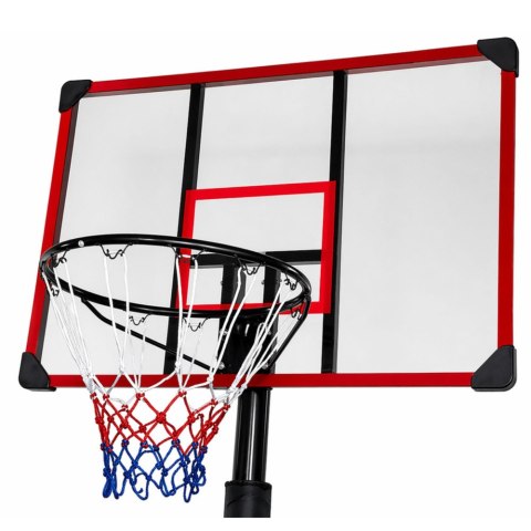 LEAN Sport Kosz do Koszykówki Mobilny Regulowany Stojak 200-305cm