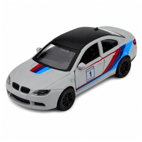LEAN TOYS Autko Sportowe Samochód Metalowy Napęd Pull-Back Szary Matowy 1:32