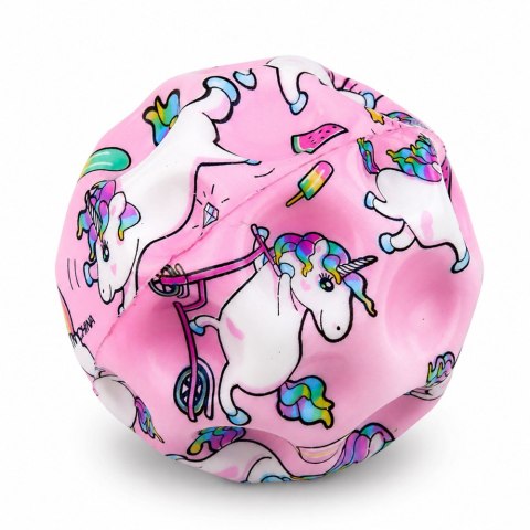 LEAN TOYS Piłeczka Piankowa z Wgłębieniami Do Odbijania Antystresowa Jednorożce 7cm