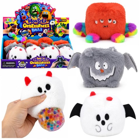 LEAN TOYS Pluszowy Gniotek Stworek Z Brokatem Sensoryczny Antystresowy Kolorowy 8cm