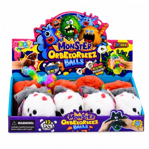 LEAN TOYS Pluszowy Gniotek Stworek Z Brokatem Sensoryczny Antystresowy Kolorowy 8cm