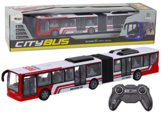LEAN Toys Autobus Miejski Zdalnie Sterowany RC Czerwono-Biały