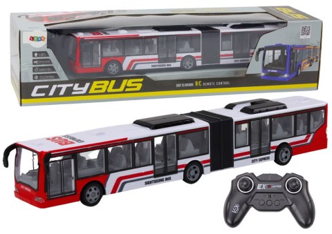 LEAN Toys Autobus Miejski Zdalnie Sterowany RC Czerwono-Biały