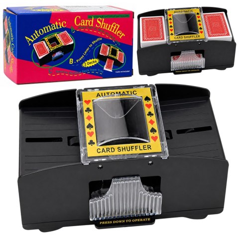 LEAN Toys Automatyczna Tasowarka Maszynka Do Kart Do Gry Elektroniczna 2 Talie
