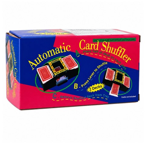 LEAN Toys Automatyczna Tasowarka Maszynka Do Kart Do Gry Elektroniczna 2 Talie