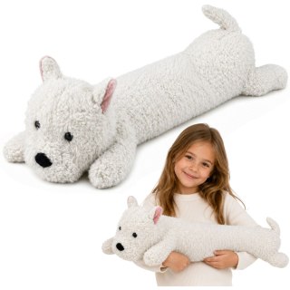 LEAN Toys Duży Pluszowy Pies West Highland Przytulanka Maskotka Biały 90 cm