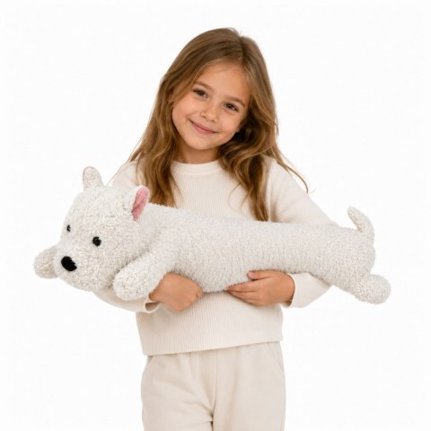 LEAN Toys Duży Pluszowy Pies West Highland Przytulanka Maskotka Biały 90 cm