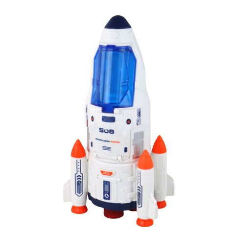 LEAN Toys Duży Zestaw Kosmiczny Ufo Rakiety Łazik Pojazdy Statek Kosmita Space 8 el.