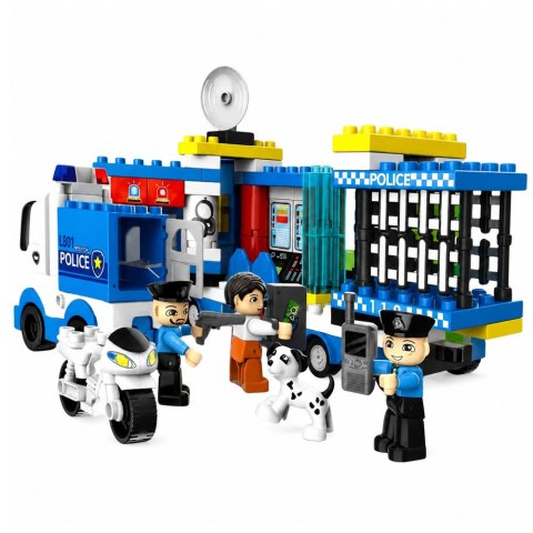 LEAN Toys Klocki Konstrukcyjne Policja Ciężarówka Motocykl Figurki Policjantów 91 el.