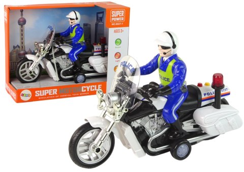 LEAN Toys Motocykl Policyjny Motor Policja Dźwięki Światła Wóz Policyjny