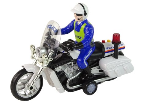 LEAN Toys Motocykl Policyjny Motor Policja Dźwięki Światła Wóz Policyjny