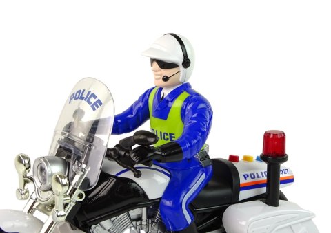 LEAN Toys Motocykl Policyjny Motor Policja Dźwięki Światła Wóz Policyjny