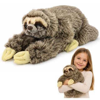 LEAN Toys Pluszowy Leniwiec Realistyczny Maskotka Przytulanka Rzepy Na Łapkach 34 cm