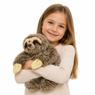 LEAN Toys Pluszowy Leniwiec Realistyczny Maskotka Przytulanka Rzepy Na Łapkach 34 cm