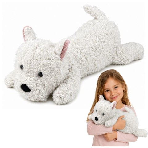 LEAN Toys Pluszowy Pies West Highland Przytulanka Maskotka Biały 40 cm